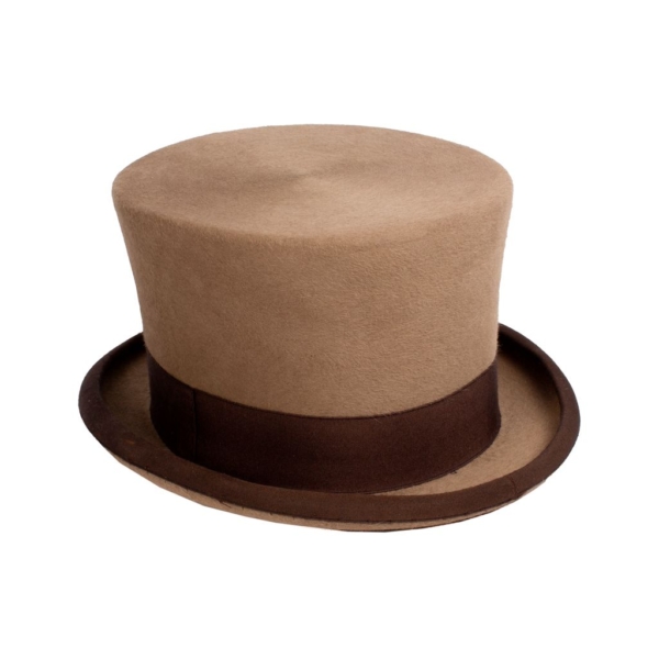 Top hat made by Antonio García in light brown color Guarnicioneria Dorantes