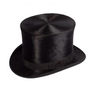 Vintage black goblet top hat signed by SAM MARSHALL.