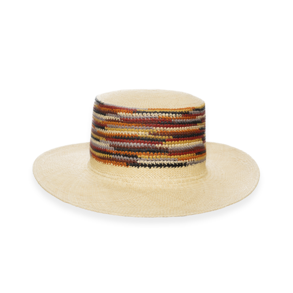 Sombrero Serva Panamá Dorantes Harness. Hecho en España con las hojas trenzadas de la palmera Carludovica Palmata de Ecuador.